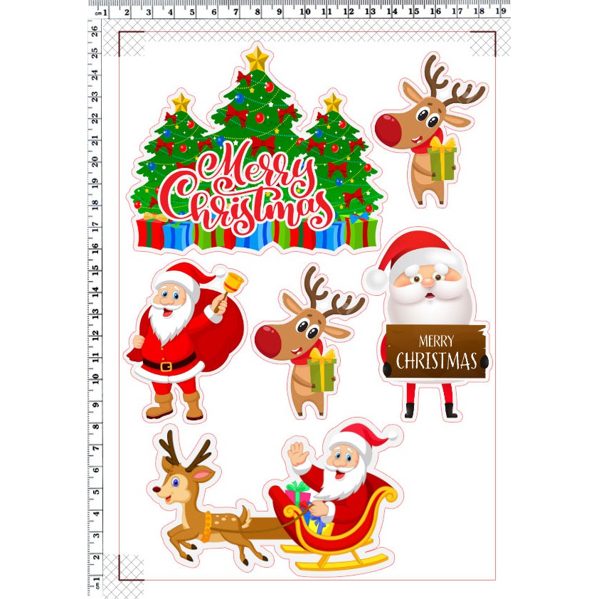 Christmas Cake Topper 001 | Shopee Malaysia