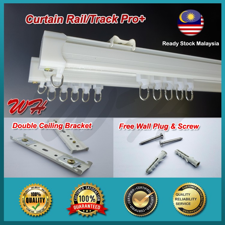 Curtain Rail / Curtain Track / Trak Langsir / Rel Langsir (Double FULL SET) Shopee Malaysia