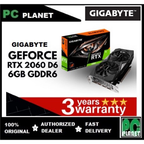 Gigabyte Nvidia GeForce RTX2060 6GB GDDR6 PCI-E Graphic Card (GV ...