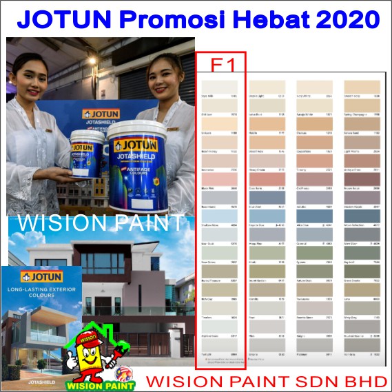15l 8 Years Exterior Jotun Paint Jotashield Antifade Colours 100 Acrylic Walls 1f Wpc Ee Malaysia - Jotun Color Paint