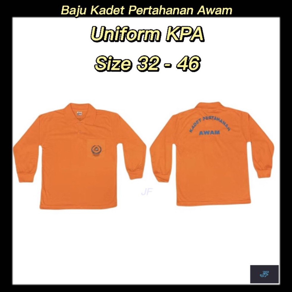 Baju Kadet Pertahanan Awam Uniform Sekolah / SCHOOL UNIFORM SHIRT UNISEX SIZE : 32 - 46 ( B812 ) COLLAR / BERKOLAR