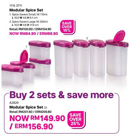 Tupperware Modular Spice Set (8pcs)