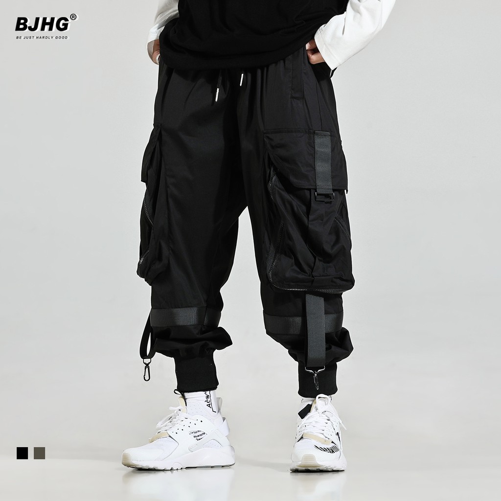 black techwear pants