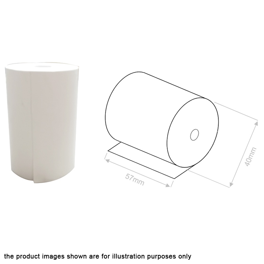 Thermal Receipt Coreless Paper Roll 57mm x 40mm Suitable For Desk POS ...