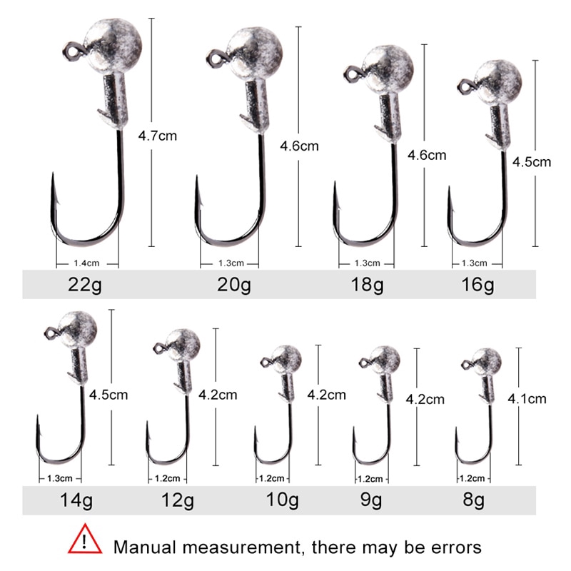 Big Lead Jig Head Hook Jig Bait Fishing Hooks For Soft Lures Shopee