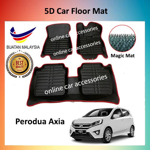 5D Carpet Perodua Axia 5D Car Mat /Magic Mat/ Anti Slip 