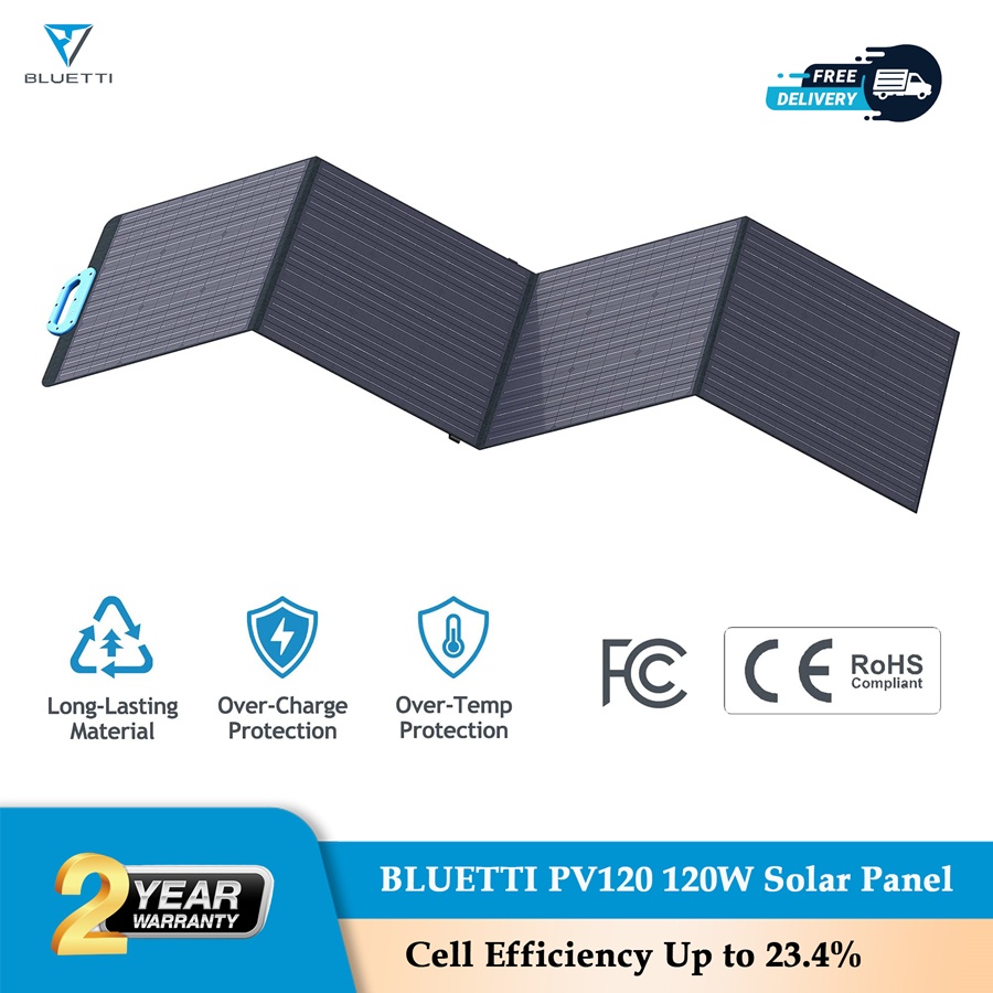 BLUETTI PV120 120W Solar Panel for AC200P/EB70/EB55/AC50S Solar