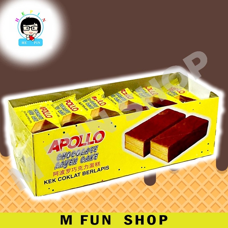 *Ready Stock* 24pcs APOLLO Layer Cake Chocolate 3020 / Pandan Cake 3030