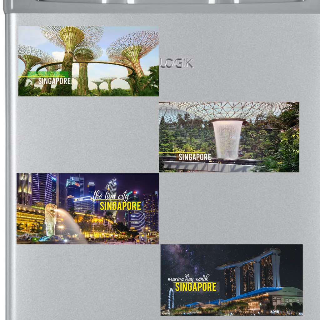 Singapore Marina Bay Gift Souvenir Fridge Magnet Sheet 10 cm x 5 cm