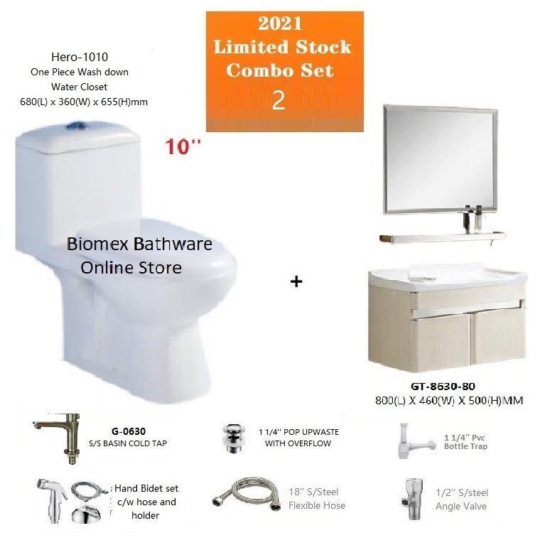 Hr10 250mm 10 S Trap 1 Piece Washdown Water Closet 800mm Aluminium Basin Cabinet Set Combo Package 21 Shopee Malaysia