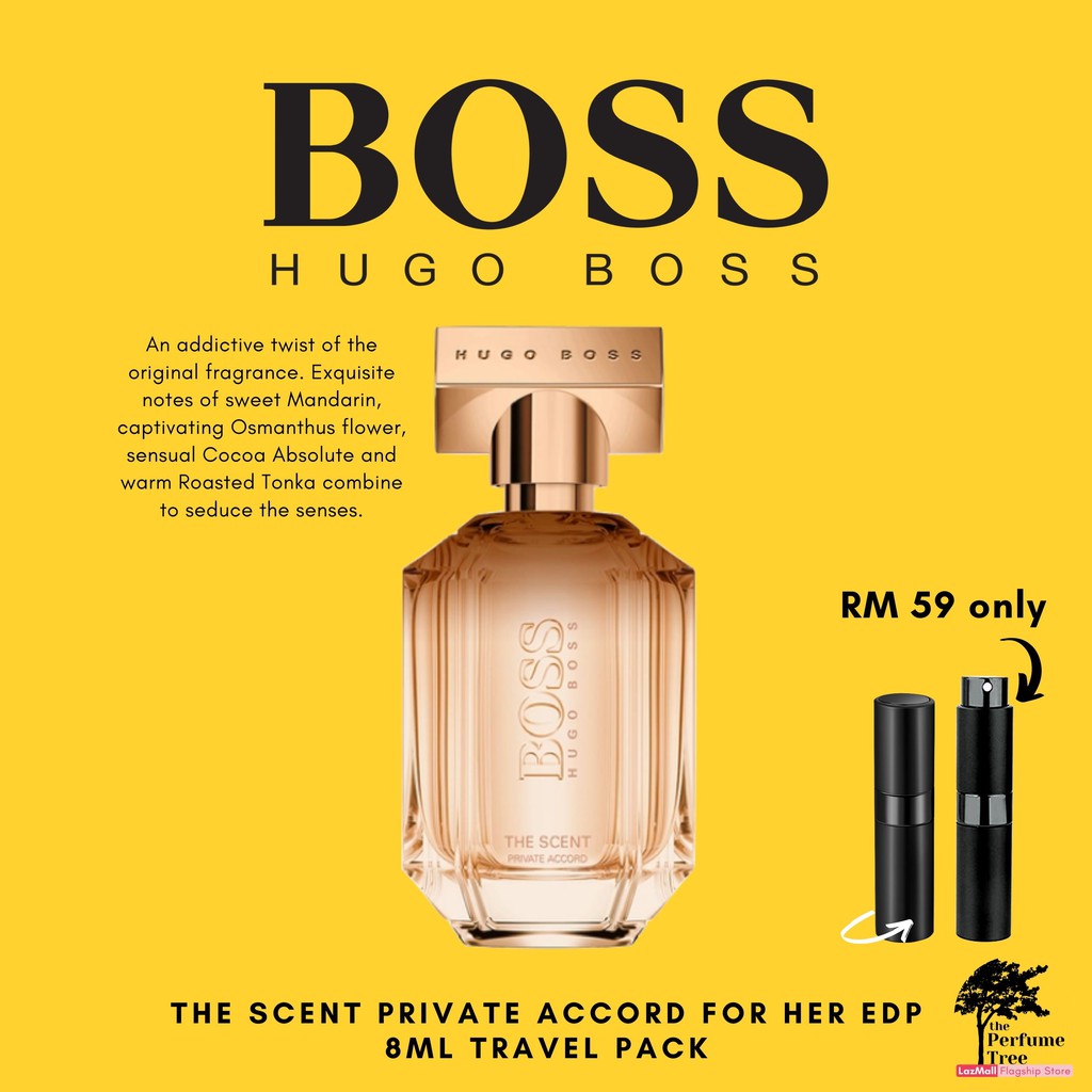 the scent private accord for her hugo boss