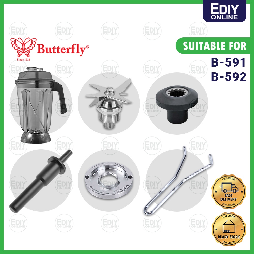 【ACCESSORIES】[ JUG & Parts ] for Butterfly B-591 B-592 B-596 B-597 Heavy Duty Commercial Blender JUG BLADE OPENER BASE