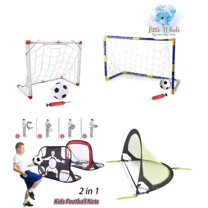 Pair Trademark PANNA OLE 022 Panna Pop-up Soccer Foldable Goals - Set of 2 Twistable Portable Goals with Carry Bag 