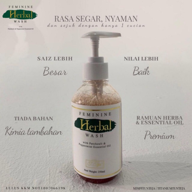 Tun Teja Feminine Herbal Wash (free delivery) Shopee Malaysia