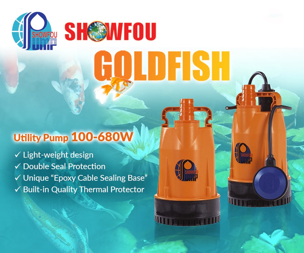 (Taiwan) Showfou 200W Submersible Utility Pump GF200/GFA200N Fish Pond Water Pump Pam