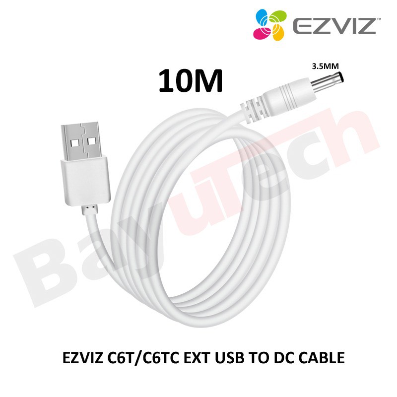 1m/3m/5m/10m/15m USB 3.5mm Charging Cable For Ezviz C6T / C6TC Series
