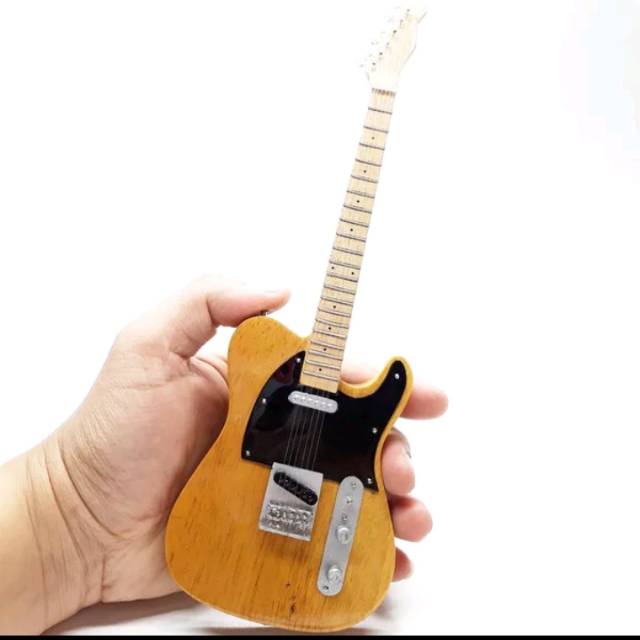 1pc Mahagony Wood Miniature Fender Telecaster Model Guitar with Stand