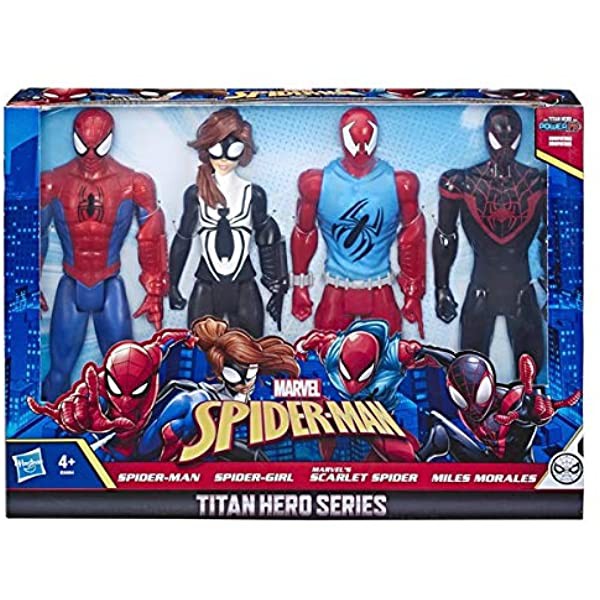 Hasbro Spider-Man Figurine Team Titan Web Warriors Spider-Girl Scarlet Spider and Friends