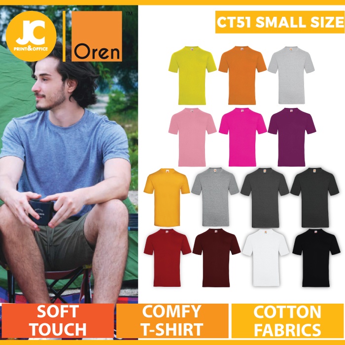 JCP x OREN SPORT Unisex Small Size 2XS XS Comfy Cotton Plain Round Neck