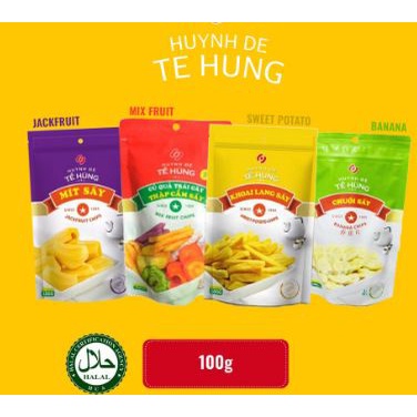 Halal Vietnam Te Hung Jackfruit Chips, Potato Chips, Banana Chips, Taro Chips 100g/500g