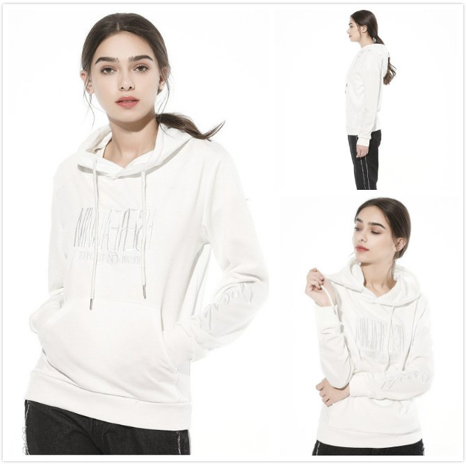 white thick hoodie