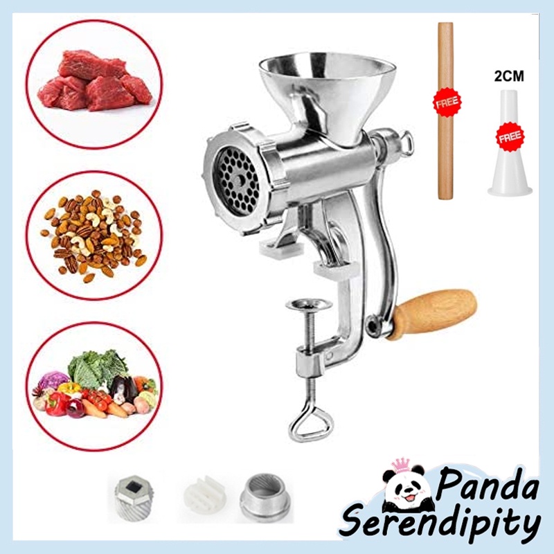 Meat Grinder Manual Meat Mincer Cutting Sausage Stuffer Maker Noodle Butcher Beef Sausage Food Machine 手动绞肉机