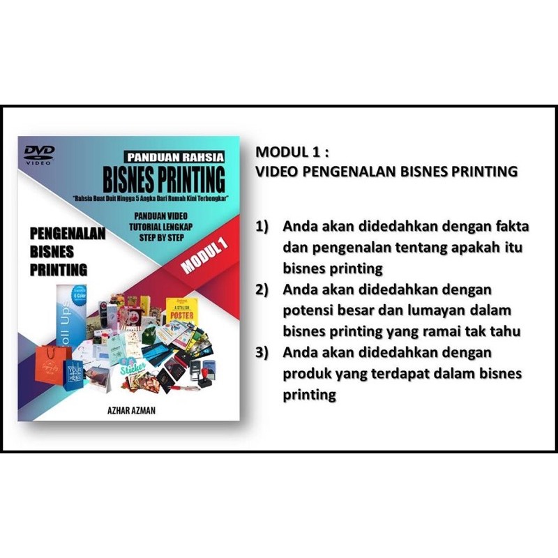 Pakej Video Panduan Rahsia Bisnes Printing Dari Rumah File Dalam Thumbdrive Shopee Malaysia