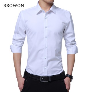 white long sleeve business shirt