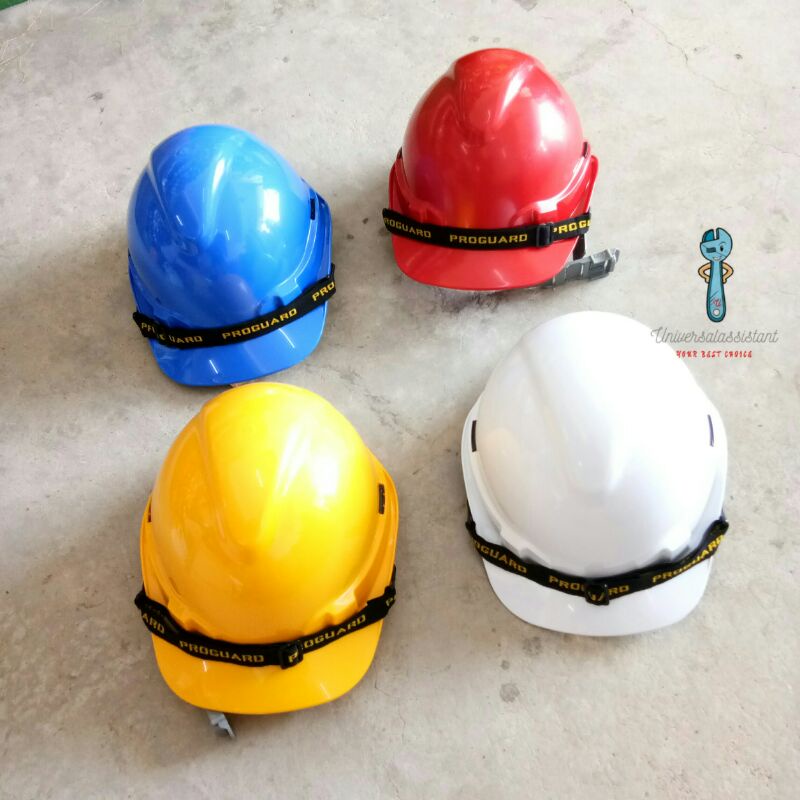 Safety Proguard | Topi Keselamatan | Yellow White Blue Red | Safety ...