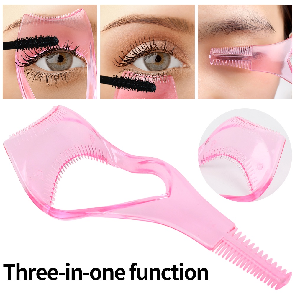 3 in 1 EyeLash Curler Mascara Brush Applicator Guid Comb / Multifunction Cosmetic Eye Makeup Curler Aid Tool / Help Brushing Eyelash Accessories