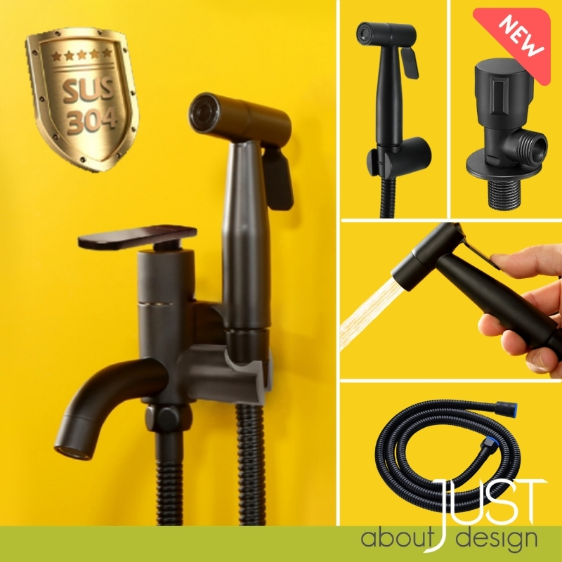 Black Oxide 304 Stainless Steel Two Way Tap Bathroom Faucet Bidet Spray