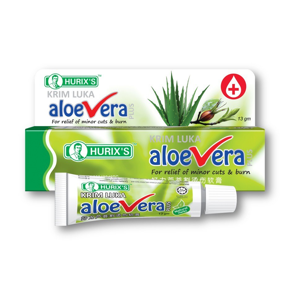 Hurix's Krim Luka Aloe Vera (13gm) for minor cut or minor burn