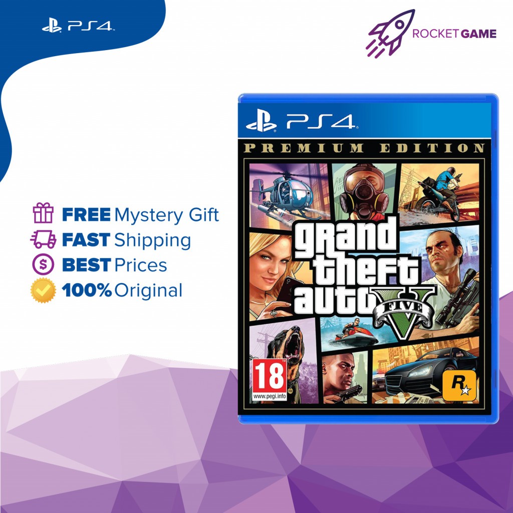 Ps4 Grand Theft Auto V Premium Edition Gtav Gta 5 Eng Original Brand New Sealed Shopee Malaysia