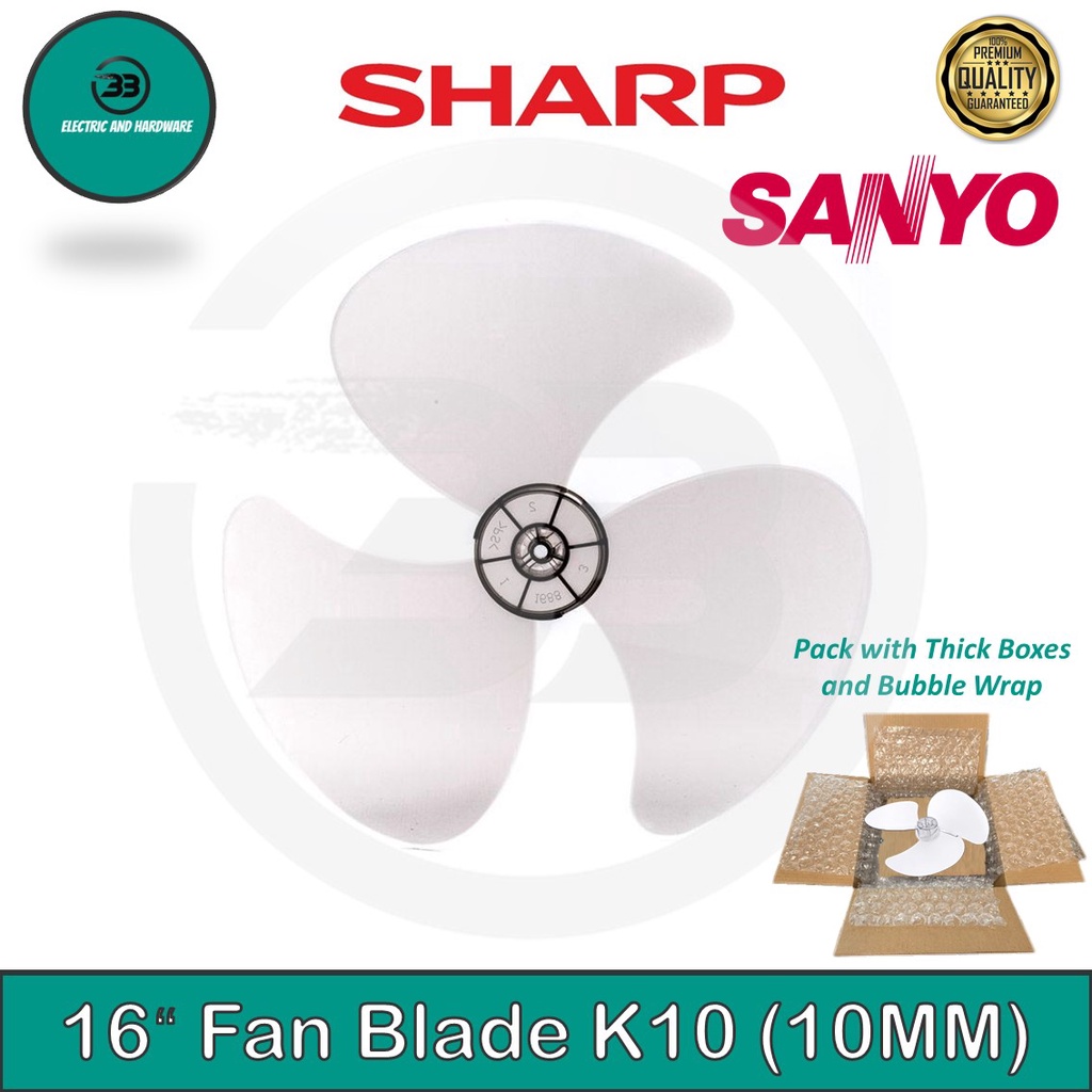 SHARP SANYO FAN BLADE 12'' REPLACEMENT FOR SANYO WALL STAND TABLE FAN Bilah Kipas Ganti stand table wall 风扇叶