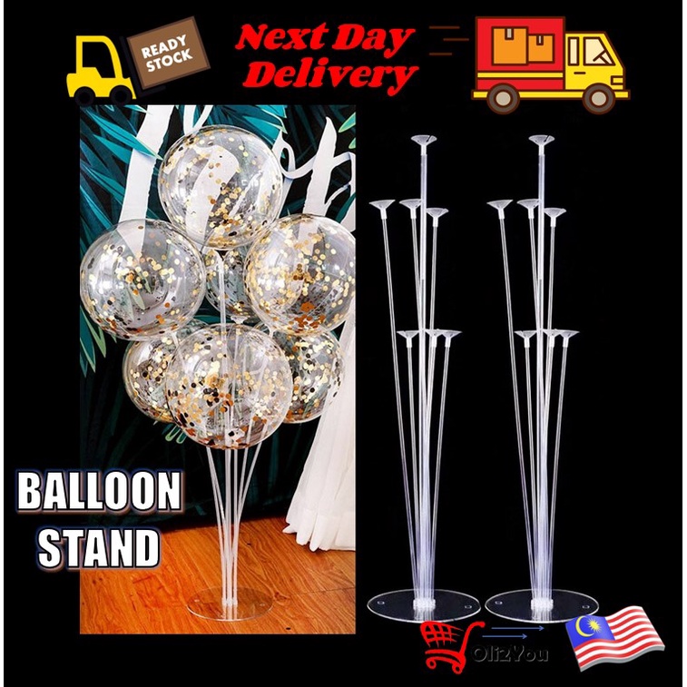 Clear Plastic Balloon Stand Balloons Stick Table Floating Pillar