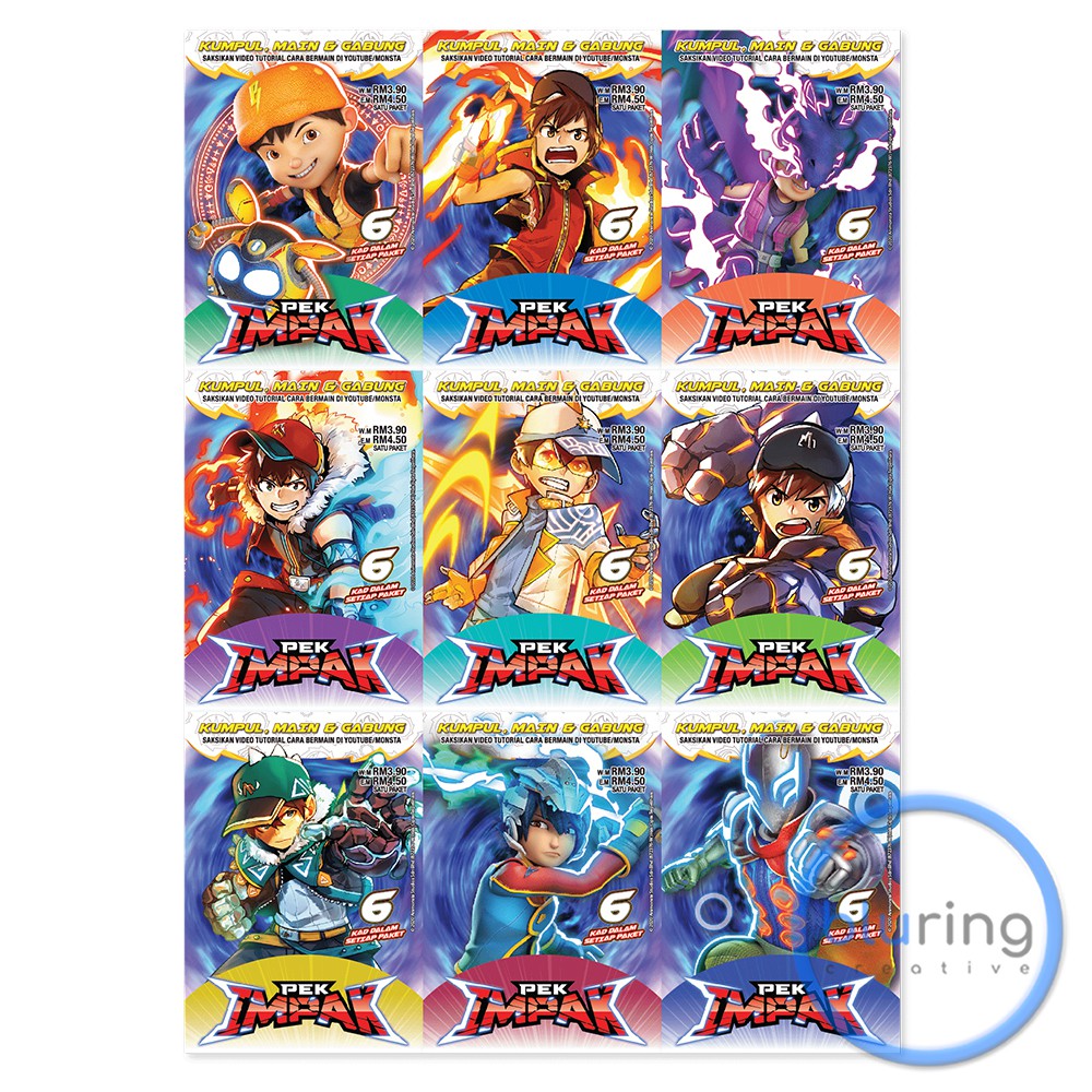 Pek Impak Boboiboy Galaxy Card Set 54 Kad