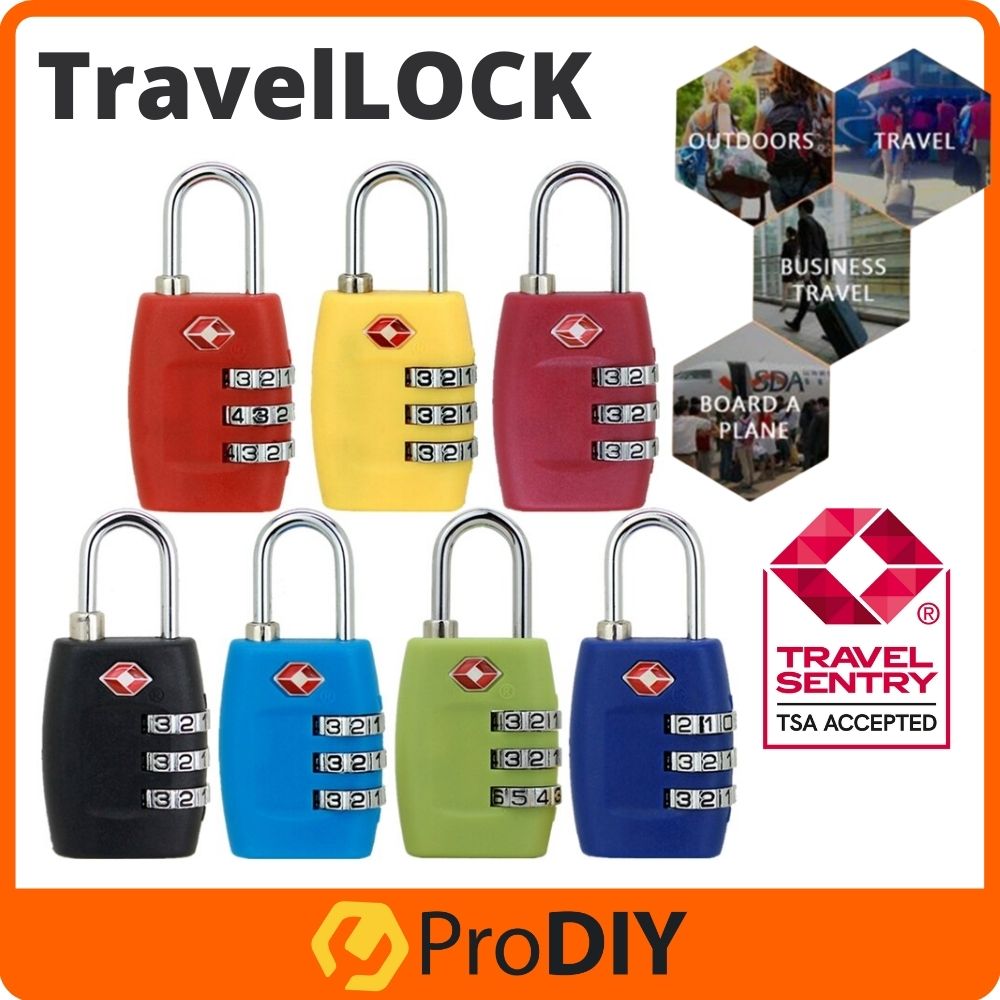 MDW 2 Pcs TSA 4 dial Combination Security Padlock Code Lock for Travel Suitcase Luggage Black 
