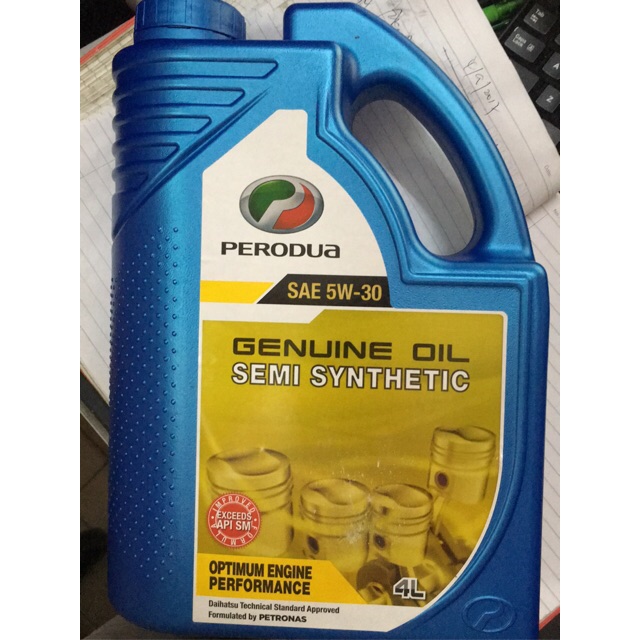 Perodua 5W30 Genuine Motor Oil Semi Synthetic 4 Litre 