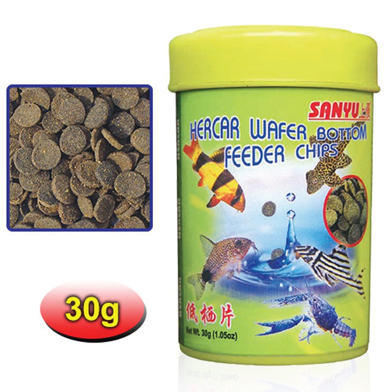 Sanyu Hercar Wafer Bottom Feeder Chips Fish Food 30gm Shopee