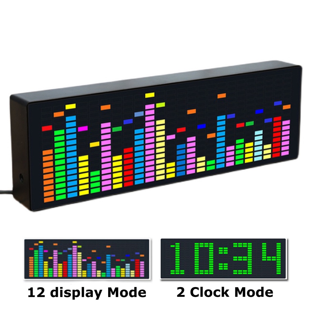 Multifunctional LED Music Spectrum Rhythm Lights Voice Sensor 1624 RGB
