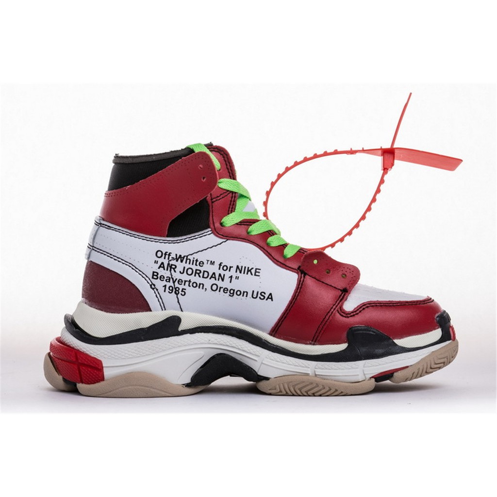 jordan 1 off white x balenciaga triple s