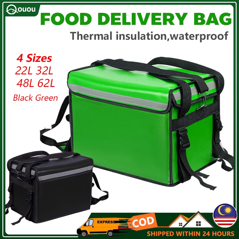 Oo-Food delivery bag motorcycle 32L/48L/62L WaterProof Thermal Bag Insulated Beg delivery food