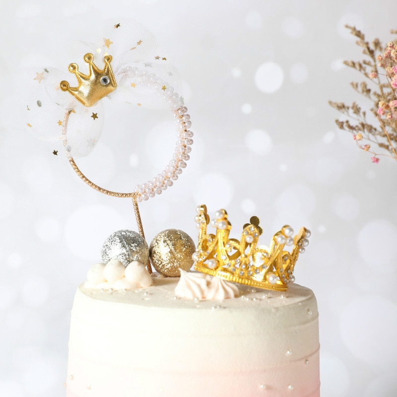 Iron Cake Topper Happy Birthday Wedding Party Cupcake Cake Desert Decor Supplies 