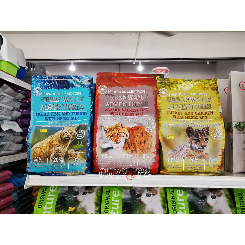 Grain Free Cat Food; Urban Wolf 5kg  Shopee Malaysia