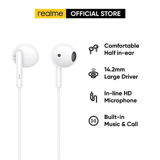 realme Buds Classic [1 to 1 Exchange in 6 Months Warranty Period] Comfortable Half in-ear | 14.2mm Large Driver