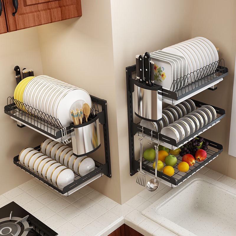 Stainless Steel Dish  Rack  Kitchen Rack  Wall Mounted Rak 