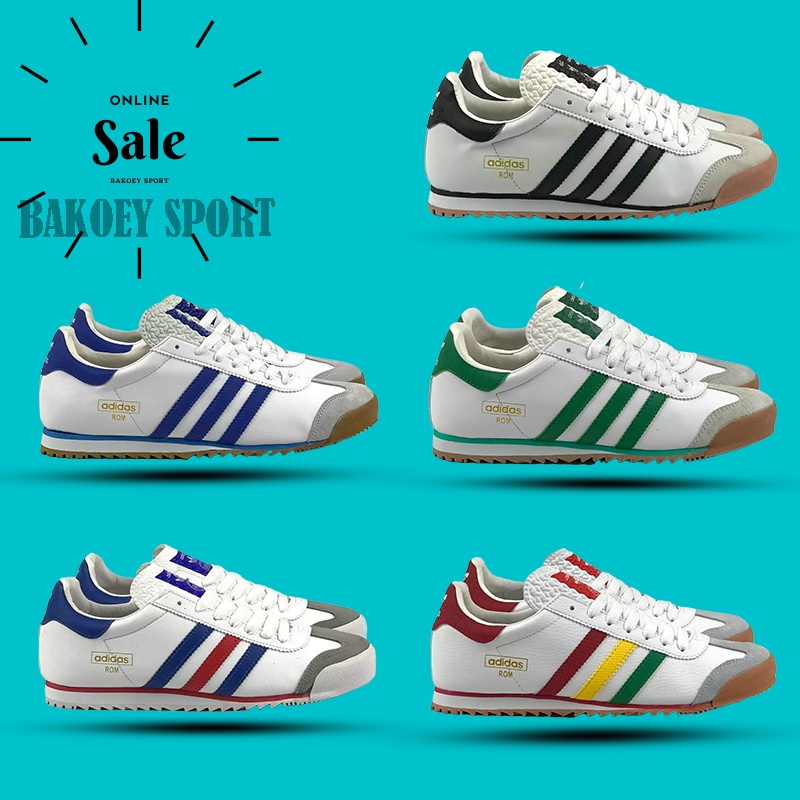 adidas rom black and white