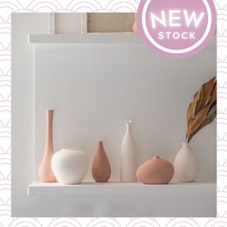 Local Ready Stock Nordic Ceramic Vasses INS Style Decorative Ceramic Flower Vase For & Dried Flowers Matte finishing