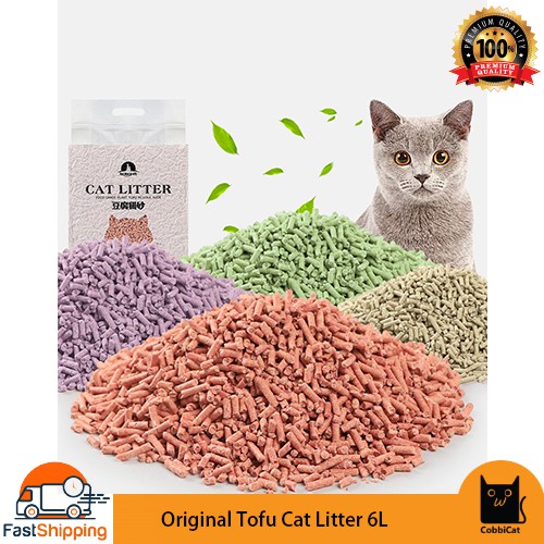 Original Tofu Cat Litter 6L Green Tea Flavor Cat Litter Degradable
