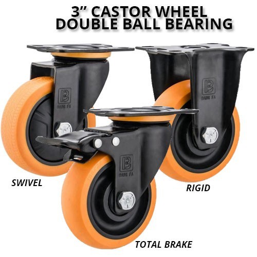Bangfa 3" Rigid Castor Roller Shopee Malaysia